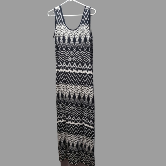 Mario Serrani maxi black/white dress M - Picture 2 of 5